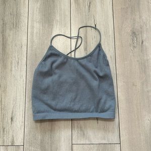 Blue crop top